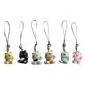 Fashionable Sturdy Resin Cats Pendant Phone Charm Keychain for Girls Perfect for Decorating Bags and Backpacks Ornament