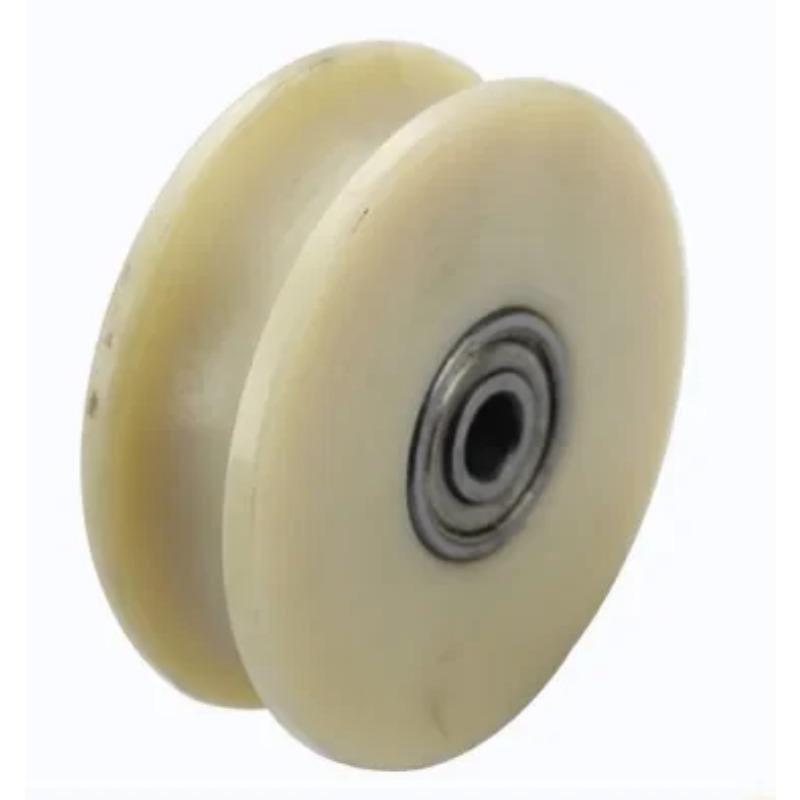 U / V Groove Wheel D:80mm (3inch) D:100mm (4inch) U / V Groove Nylon Mute Sliding Door Pulley Door Bearing Steel Rail Wheels