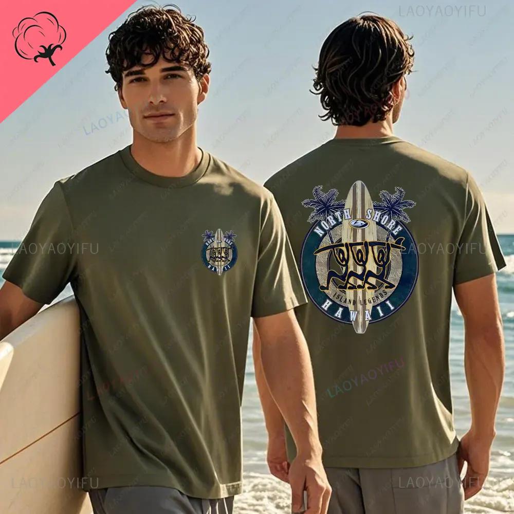Hawaiian Traditions North Shore Hawaii Surfing Men Women White High Qulaty Cotton Tshirt Comfortable Beachstyle Surf Tee Tops