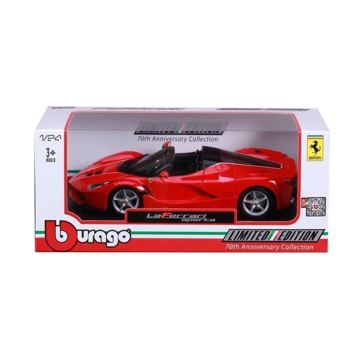 BURAGO Voiture Ferrari en métal Aperta Rouge à l'échelle 1/24ème
