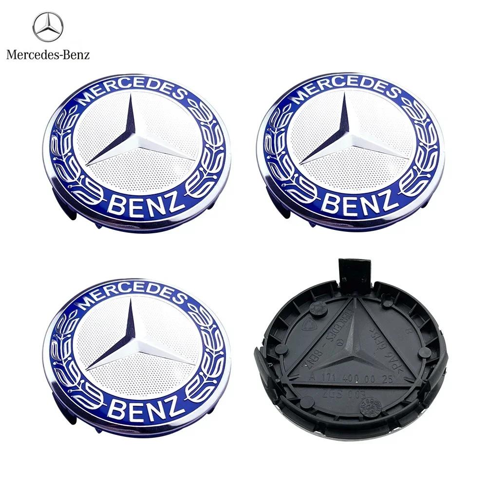 Pro Mercedes Benz 75MM Styling vozu Krytky středů kol Krytky nábojů Náhradní díly Pro Mercedes Benz W211 W203 W204 W210 W124 AMG W202