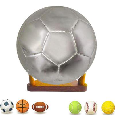 Dřevěný stojan na vystavení míče na basketbal, fotbal, fotbal Trojúhelníkový stojan na sportovní míče pro memorabilia, podepsané míče