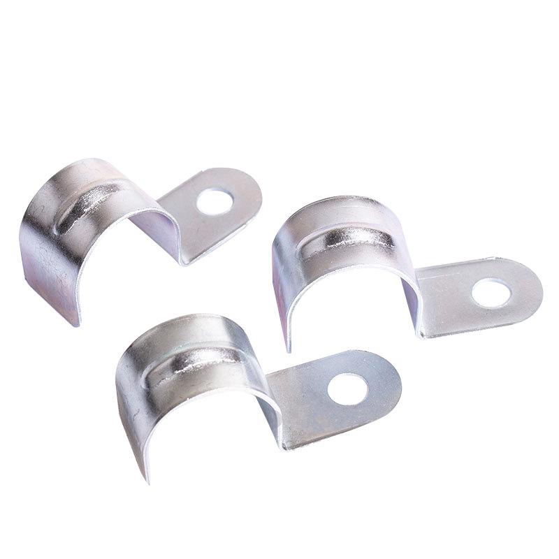 10-50pcs 4-50mm Saddle Hose Pipe Clips 1 Hole Half Side U Shape Semi Clamps Single Side P Type Saddle Cable Clamp Carbon Steel