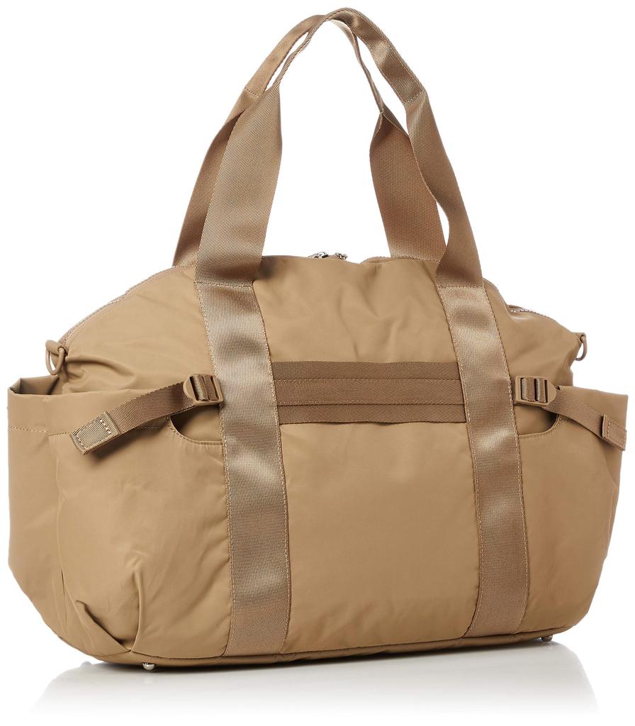 Recycled Nylon Casual Tape Boston Bag Beige [Isaac] Y01-04-03