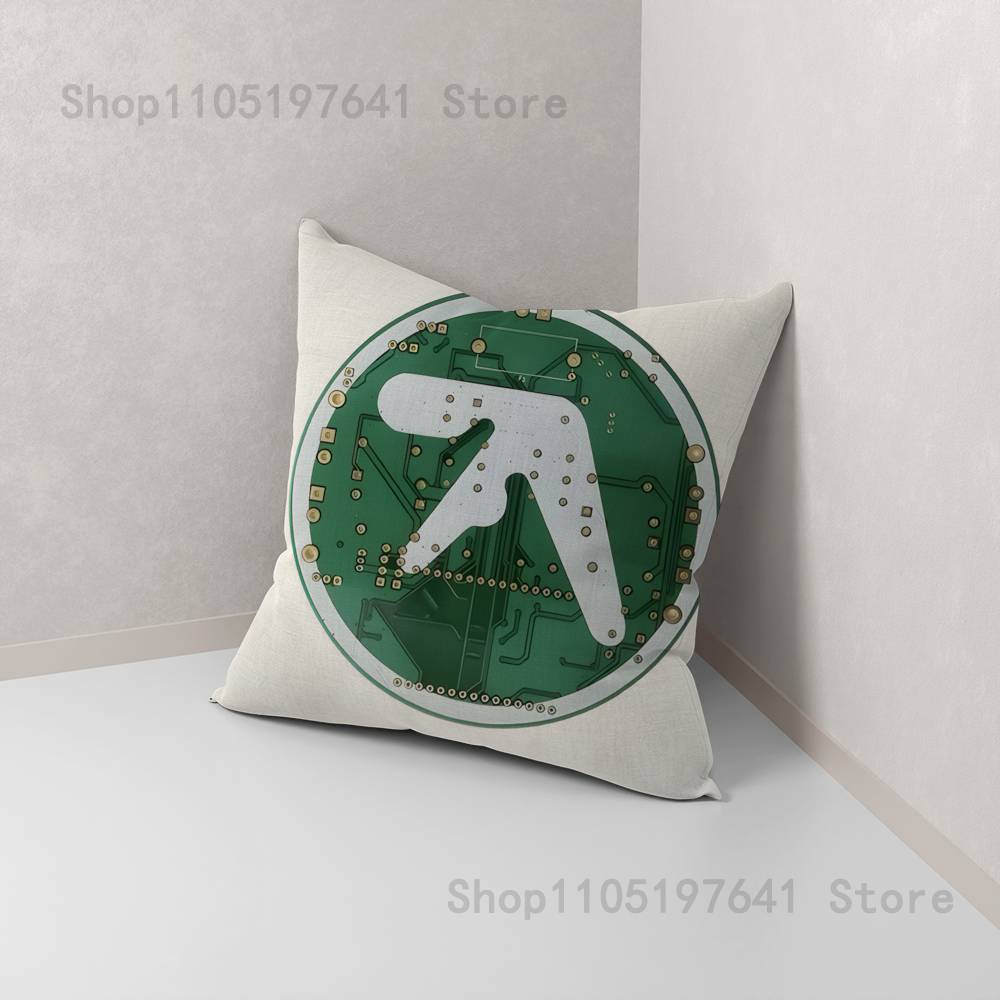 Logo Art A-Aphex T-TwinS Anime Celebrity Merchandise All-Match Printed Pillow Case Sofa Car Office Room Decoration Protector