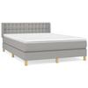 Maison Exclusive - Sommier à lattes de lit avec matelas Gris clair 140x190cm Tissu