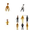 Hot Selling Toilet Man Vs Clock Man Handmade Model Toy For Children Gift Bag Packed Plastic Material Various Characters Figurine