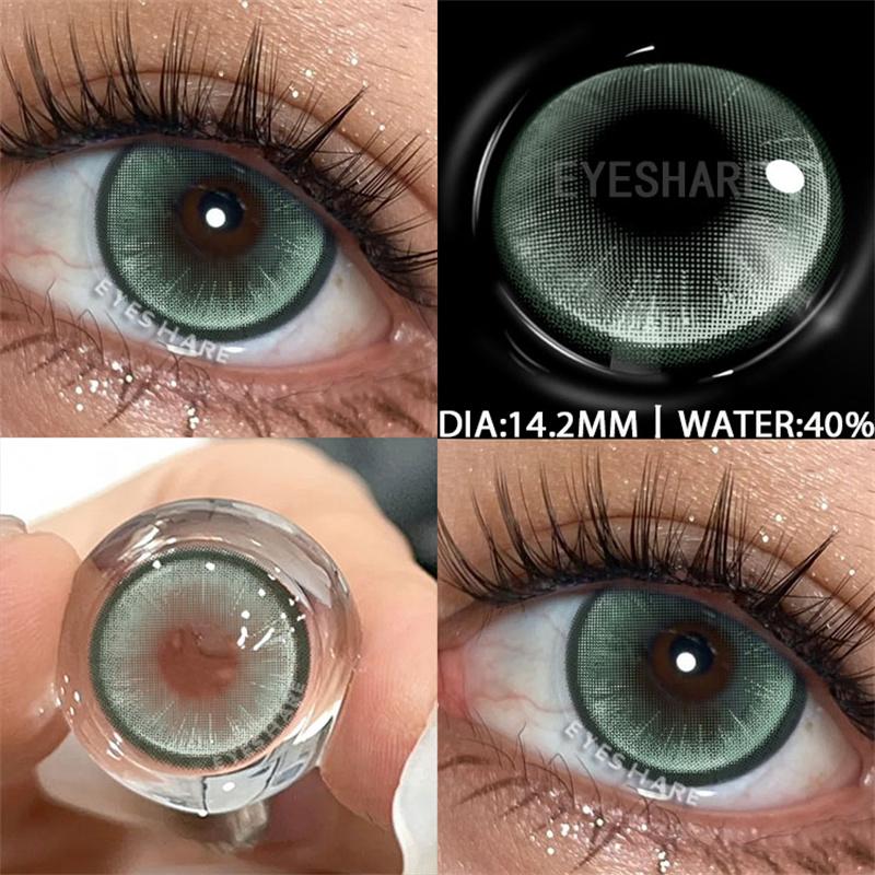 Colored Pupils for Eyes 1Pair Gray Eye Contacts Brown Color Lens Eye Blue Big Eye Lenses Green Lenses Yearly Eye Lens