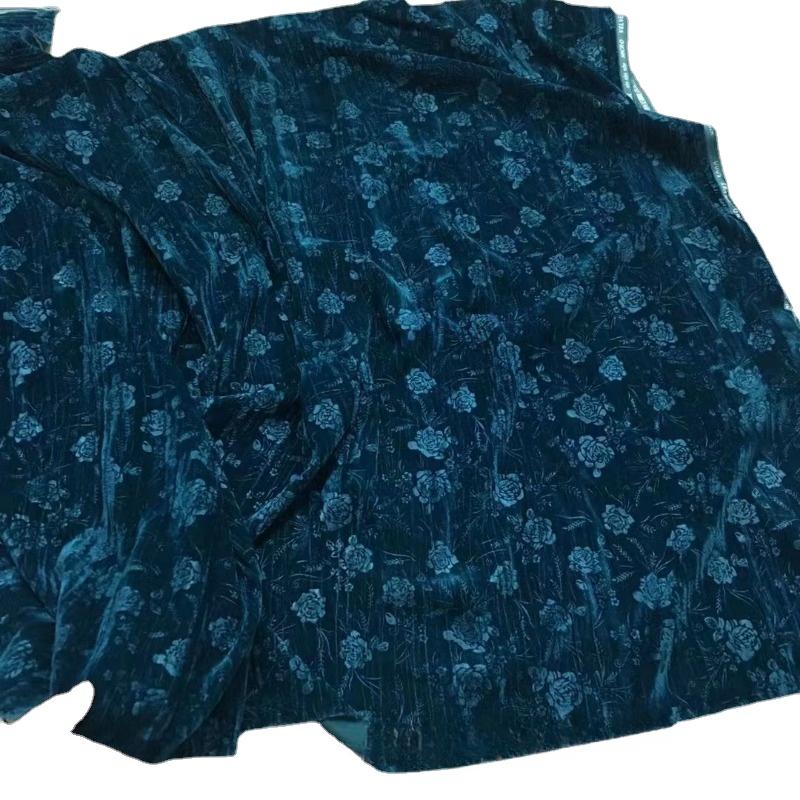 Tkanina Żakardowa Aksamitna Brokatowa z Motywem Kwiatu Róży na Metr, Tkanina Wytłaczana do Szycia DIY Spódnicy, Cheongsamu, Odzieży, Szerokość 135cm