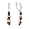 Silver Earrings with Natural Garnet 3.442ct (2195870)
