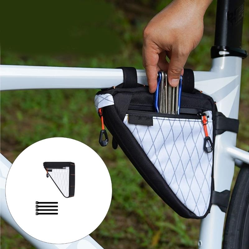 Bikes Front Frame Bag Cycling Front Saddles Bag Bicycles Front Top Tube Pouches Triangular Storage Bag for Folding Bike