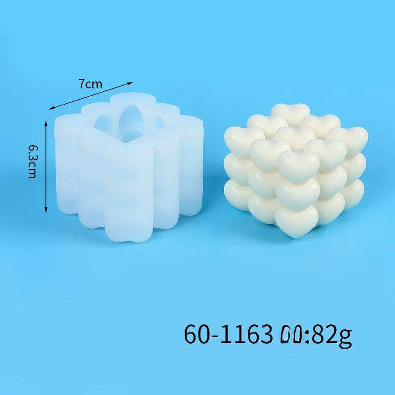 Love Silicone Candle Mold Diy Handmade Soap Plaster Ice Cube Baking Mold Birthday Valentine Day Party Wedding Gift Making Mold