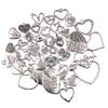Vintage Silver Heart Pendant with 'Love' Letters - Creative Handmade Jewelry Accessory
