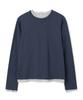 MILLO ARCHIVE Raw Edge Layered Long Sleeve [Navy]