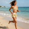 Women Swimming Trunks Quick-Drying with Elastic Waistband Lightweight Beach Shorts Loose Fit Bright