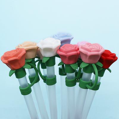 10mm Rose Flower Straw Cover for Stanley,Large Silicone Diameter Dust Proof Straw Plug Cap,Cup Accessorie,Valentine's Day Gift