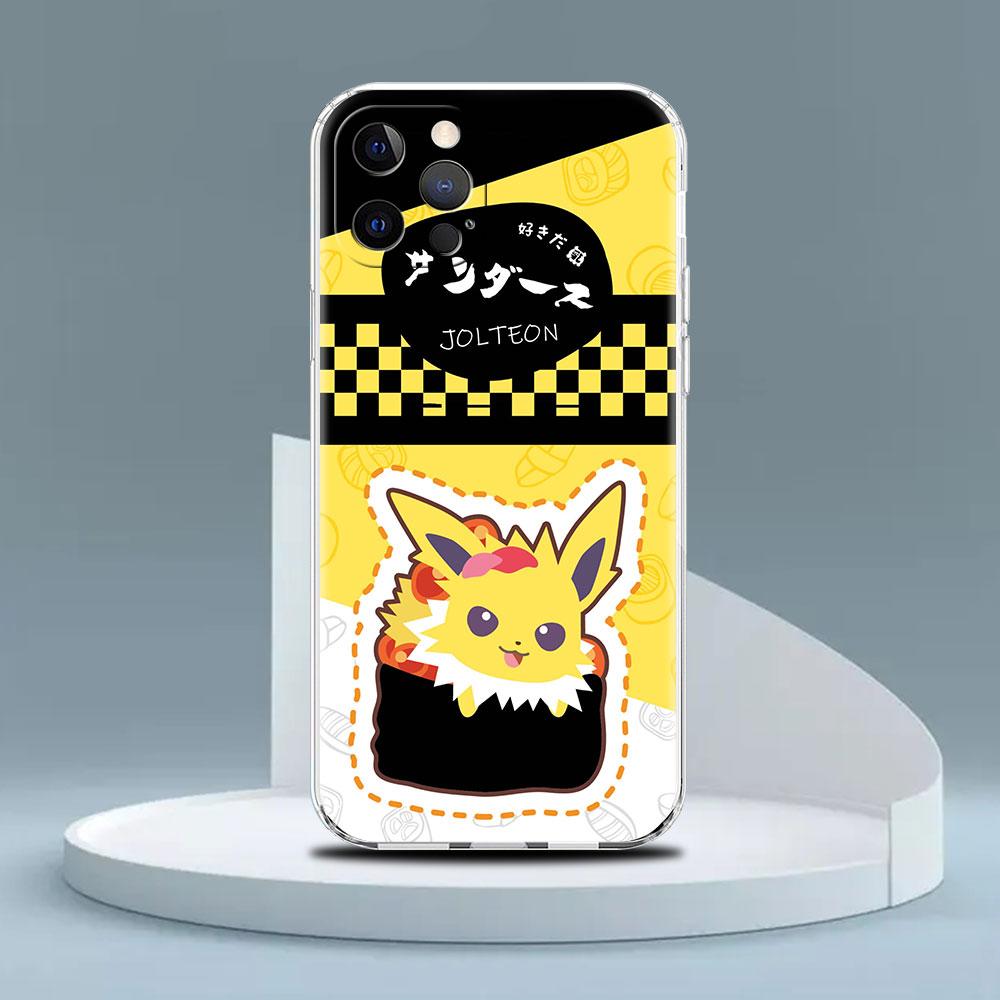 

Прозрачный чехол с рисунком Покемон Суши для Apple iPhone 13 11 14 12 Pro 7 8 Plus XR X XS Max 6 6S 13Pro, силиконовый чехол для телефона Cas Coque iPhone 6 6S