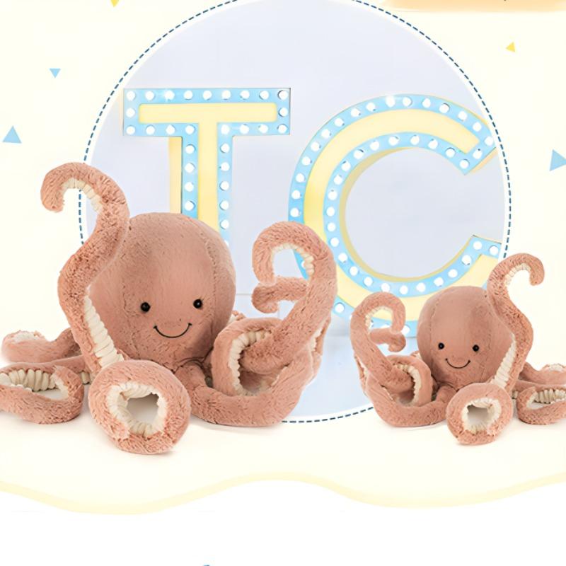 JELLYCAT ocean series octopus Odell soothing apricot doll plush doll 23cm high