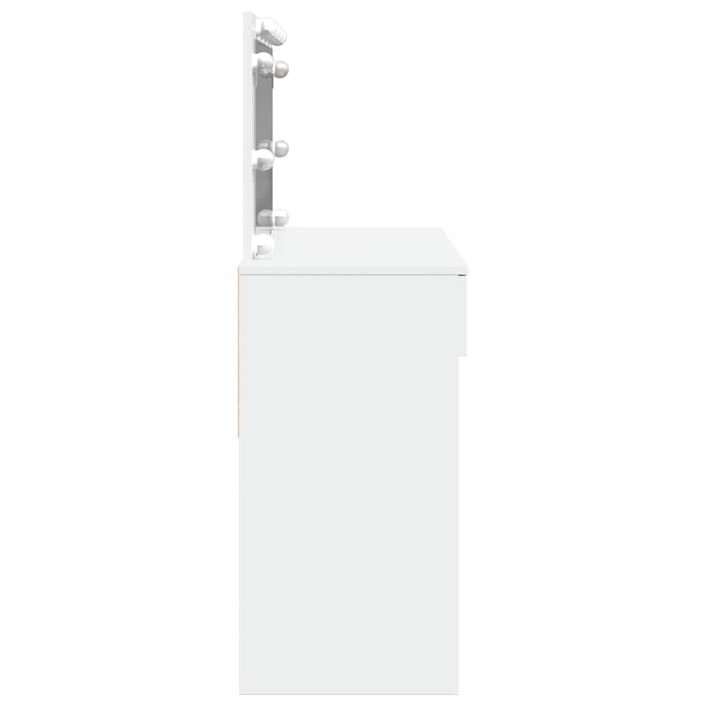 Makeup Vanity Table with LED Lighting White 100 X 40 X 120 Cm