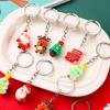 10Pcs Christmas Keychains Cartoon Keyrings Ornaments Decoration Party Favors
