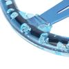 14in Car Steering Wheel Logo Horn Button Accessories Modification Fit for ATV Kart UTVBlue