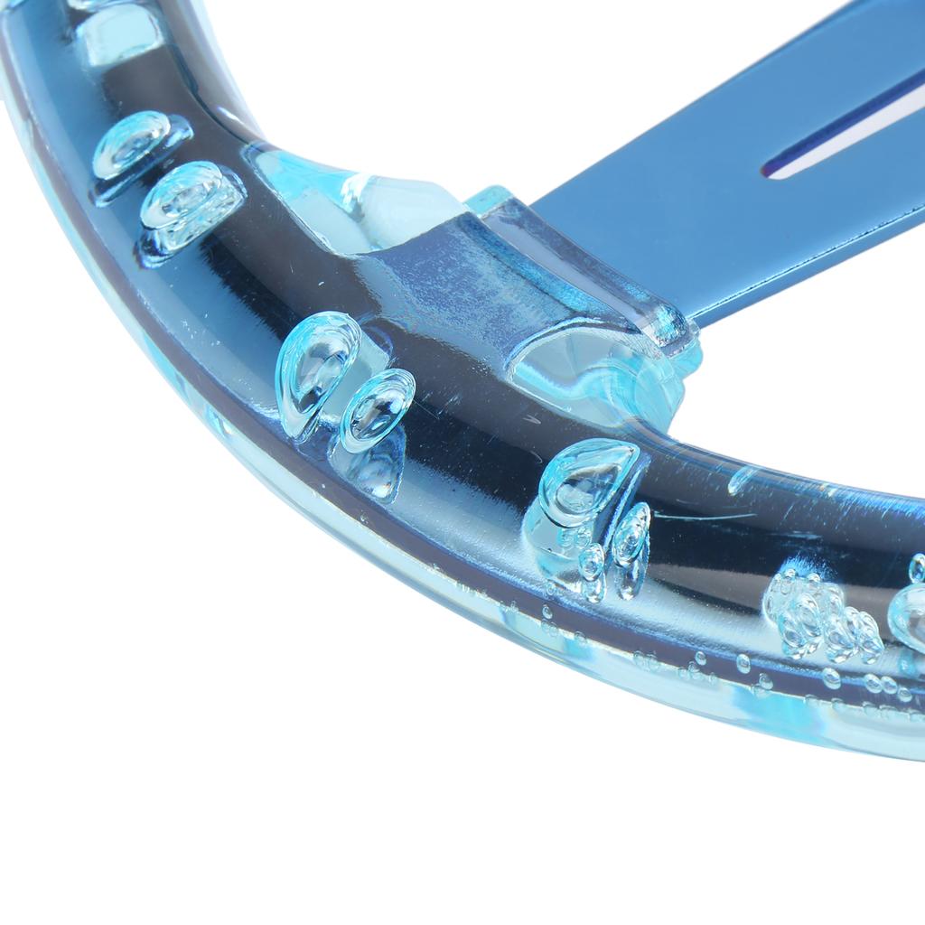 14in Car Steering Wheel Logo Horn Button Accessories Modification Fit for ATV Kart UTVBlue