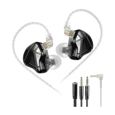 KZ Axas Gaming Earphones, Wired, High Resolution Compatible Earphones, 6H Comfortable Wear, Lightweight, Low Latency, Deep Bass Earphones, In-ear