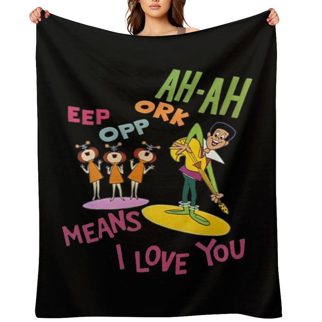 EEP OPP ORK AH-AH Throw Blanket Sofas Bed linens anime Bed Fashionable Blankets