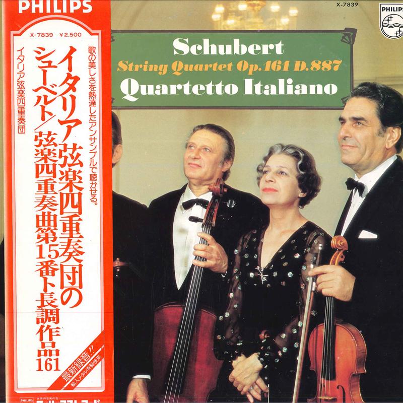

LP Record QUARTETTO ITALIANO - Schubert String Quartet Op.161 D.88 X7839 PHILIPS 1978 Japan Classical Used