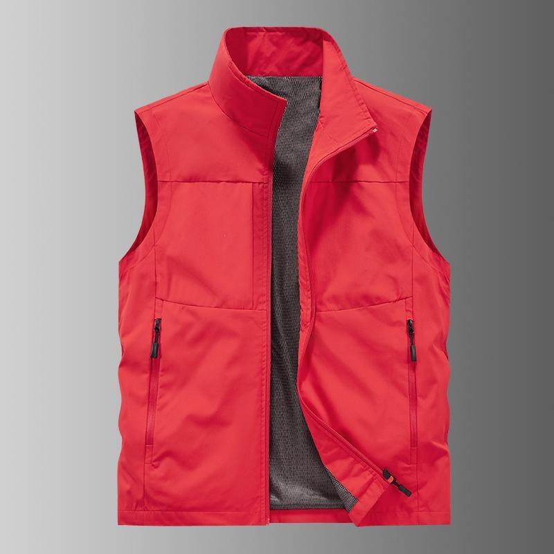 T 30968 Thin Solid Color Vest Jacket