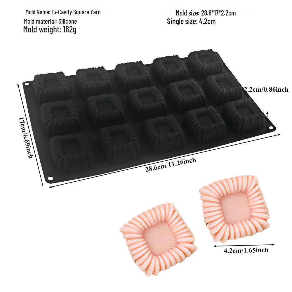 Силиконовая форма на 6 ячеек, круглая, вогнутая, для французских муссовых тортов и шоколада