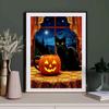 Diamond Painting New Collection Halloween Pumpkin Black Cat Diy Full Rhinestone Embroidery Animals Mosaic Cross Stitch Kits Wall Decor