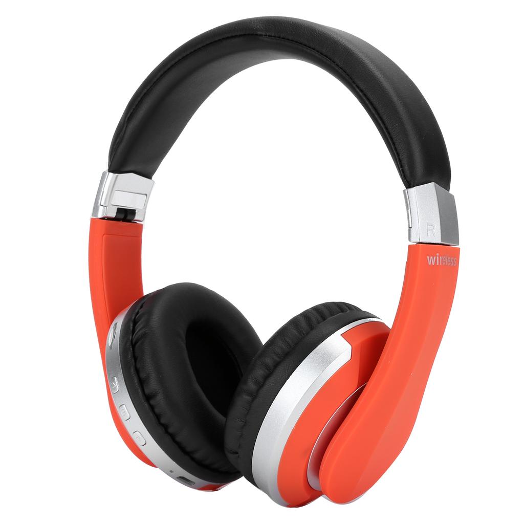Foldable Bluetooth Headset Wireless Over Ear Stereo Headsets with Mic Gaming HeadphoneOrange