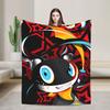 Soft Warm Blanket Picnic Animated Game P- Persona 5 Bedding Throws  Flannel Bedspread For Couch Chair Aesthetic Sofa Bed Cover