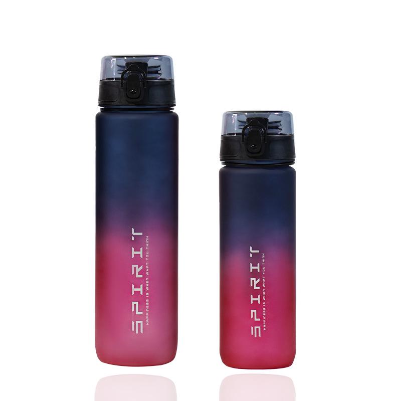 

32 унції Градієнтна Спортивна Пляшка для Води - Ідеальна для Студентів та Активного Відпочинку 1000ml червоний/фіолетовий