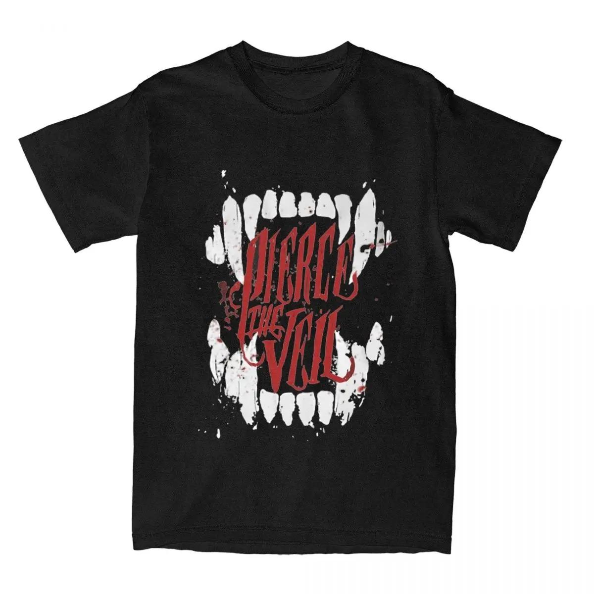 

Футболки группы Pierce The Veil Уличная одежда Универсальные Хлопок Короткий рукав Графические Мужские Женские Стильные Харадзюку Винтаж Унисекс Топы 4XL