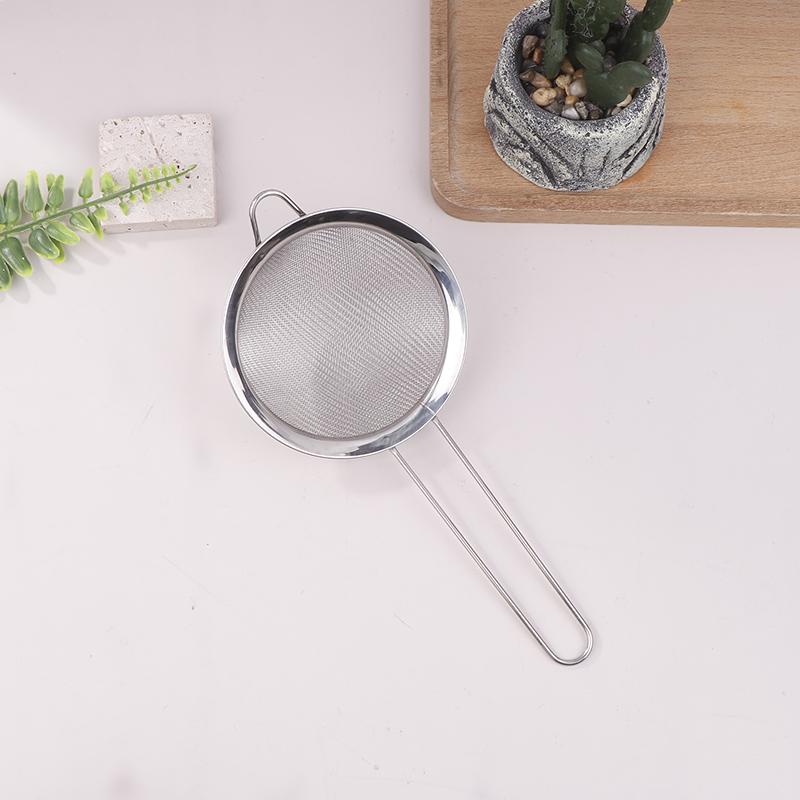 1 Stück Edelstahl Saft Sojamilch Sieb Sieb Ultrafeines Maschensieb Öl Sieb Fisch Knödel Hotpot Abtropflöffel Langer Griff