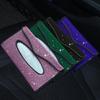 Diamond Crystal Car Tissue Box Holder High-end Luxury Sun Visor Multicolor Paper Box Bling Auto Interior Storage Car Acessories
