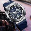 SANDA 3365 Hot Sale Fashion Men's Digital Analog Watch TPU Strap Waterproof Sporty Outdoor Male Wristwatch Gift Male Clock