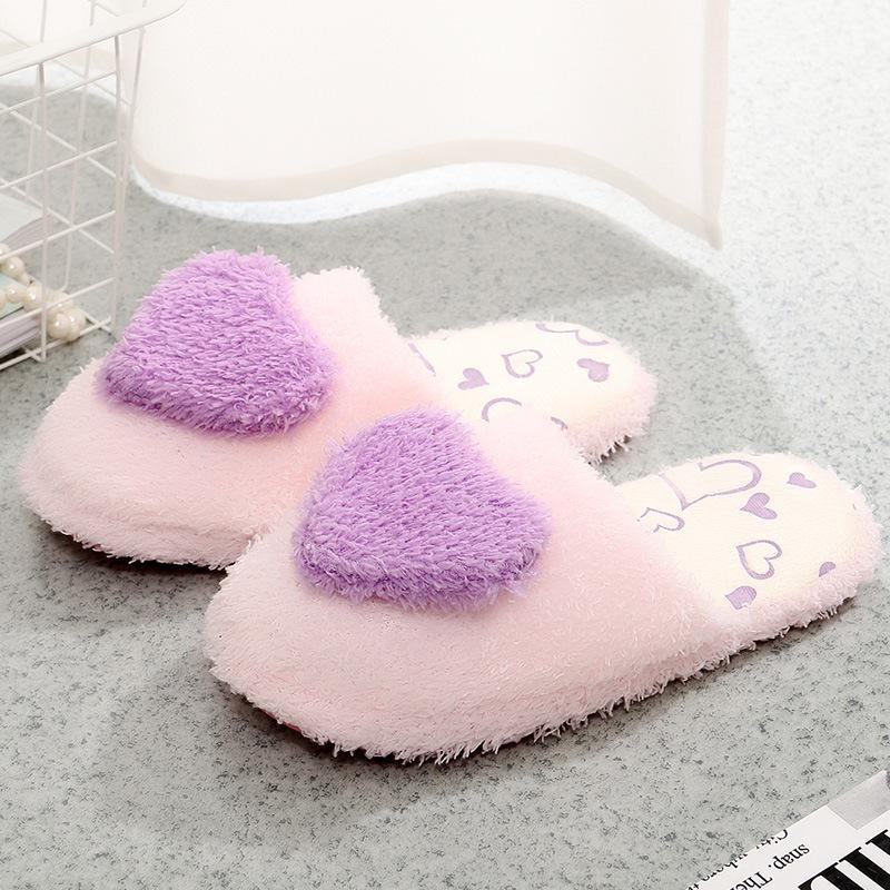 

Милые женские зимние хлопковые тапочки в корейском стиле - мягкие, теплые, с мягкой подошвой для дома