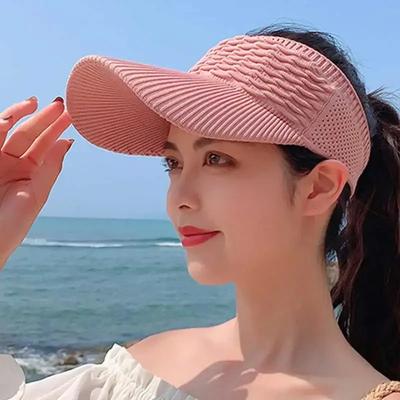 New Women Anti-UV Sun Hats Breathable Adjustable Empty Top Visor Caps for Men Tennis Golf Running Travel Beach Sport Outdoor Hat