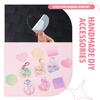 ABWR-100Pcs Acrylic Keychain Blanks Decoration Crafts Round Heart-Shaped Acrylic Blanks Keychain For DIY Keychain And Tags