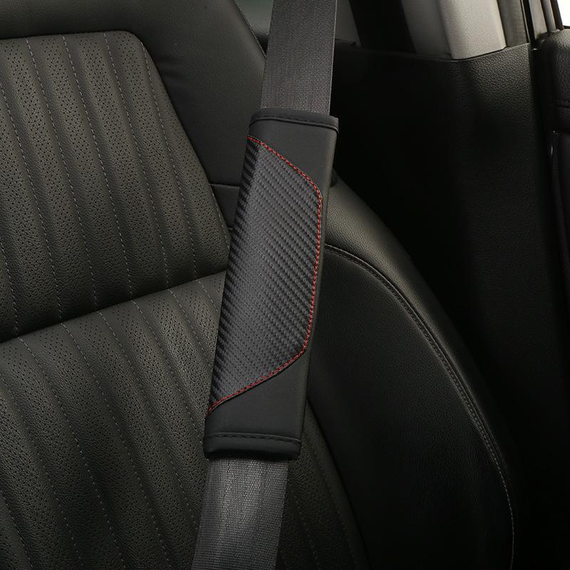 Universal Carbon Fiber Seatbelt Shoulder Pad - Soft, Breathable, Anti-Chafe Car Protector for All Seasons