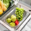 Extendable Strainer Basket Household for Dishes Pasta Drain Vegetables Clear