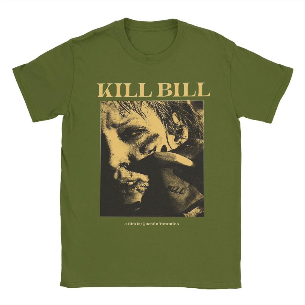 Men T-Shirt Kill Bill Movie Poster Casual Cotton Tee Shirt Short Sleeve  T Shirts Crew Neck Clothing Summer