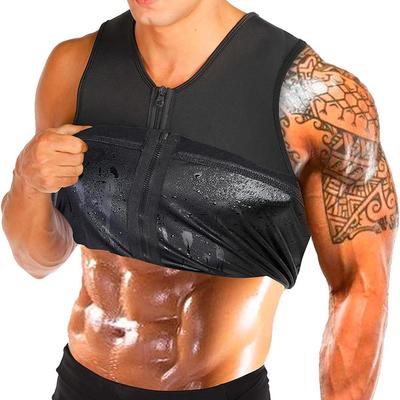 Men's Silver Coated Zipper Corset Abdominal Shaping Waist Sauna Girdle Waist Undershirt Sports Sweaty Shapewear