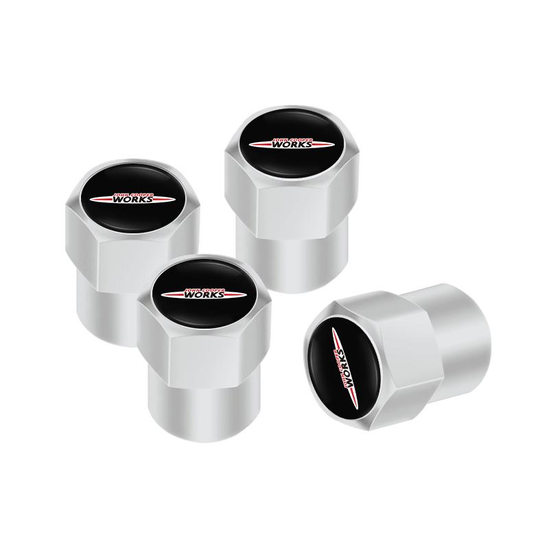 4Pcs Aluminum Alloy Car Tire Valve Cap Auto Wheel Accessories For MINI Cooper S Works JCW R55 R56 R53 R60 R61 F54 F55 F56 R50