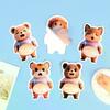 5/10 Piezas Pegatina Animal Perro Lindo 3D Barriga Apretable Descompresión Pegatinas DIY Funda de Teléfono Decoración de Maleta