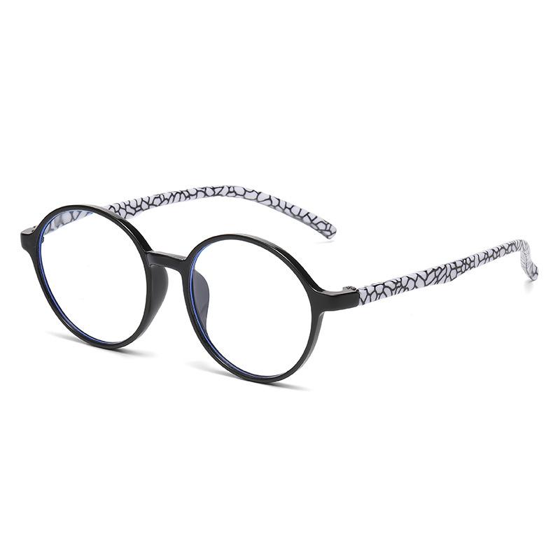 Ultra Light Contrast Color Glasses Frames Fashion Retro Round Anti Blue Light Reading Glasses 9653 1