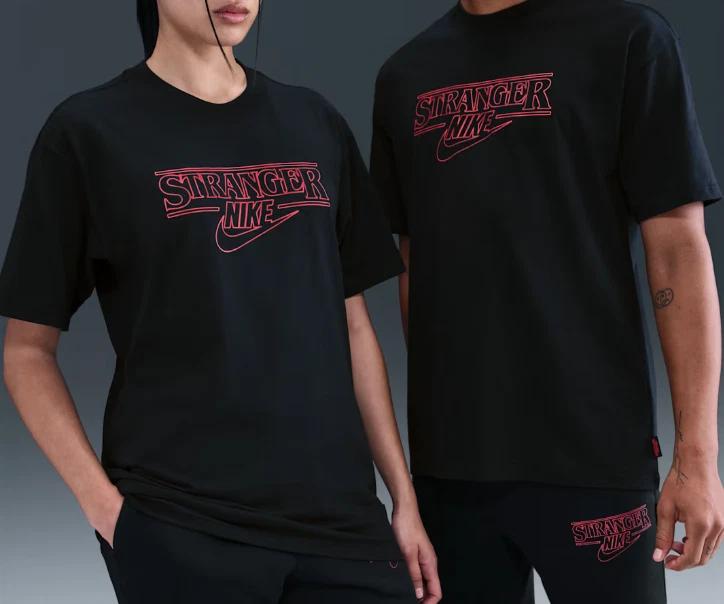 Stranger Things T-Shirt Black IB8056-010 Unisex Graphic Tee S